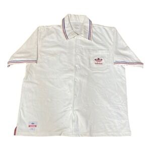 Vintage Adidas Julius Irving Dr J Polo Shirt Embroidered Philadelphia 76ers M1